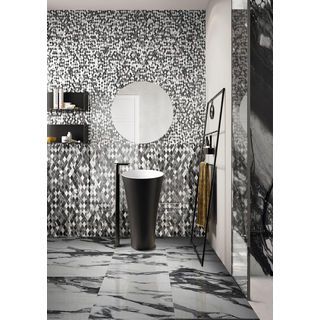 La Arezza กระเบื้องพอร์ซเลน 60x60 ซม. Marbla แพนด้า ไวท์ P6050 Polished Glazed Tile (4P) Random