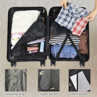 WETZLARS กระเป๋าเดินทาง ขนาด 24 นิ้ว  รุ่น Marvin-01 ขนาด 26x42x65 ซม. สีดำเมทัล