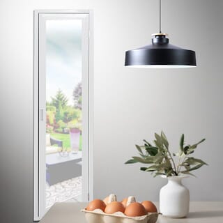 WELLINGTAN หน้าต่างอะลูมิเนียมลายกริด บานเปิด G-WGA0415 40x150ซม. สีขาว พร้อมมุ้ง