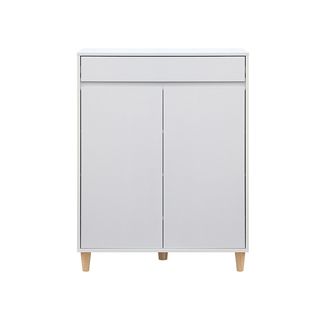 DELICATO ตู้รองเท้า รุ่นออสโล ขนาด 80x39.4x105 ซม. สีขาว