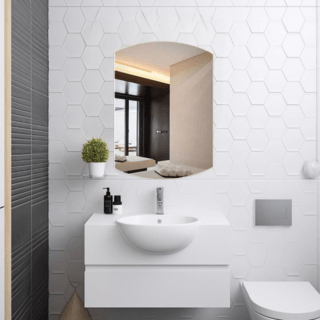 Nice กระจกเงาไม่มีกรอบ ทรงเหลี่ยม รุ่น JLLS010 ขนาด 45x60ซม. สีใส