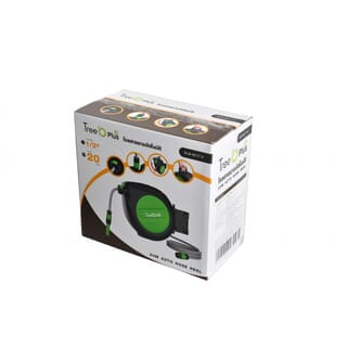 Tree O Plus โรลสายยางอัตโนมัติ ขนาด1/2ยาว20 เมตร รุ่นGLB-8217-0 สีเขียวดำ