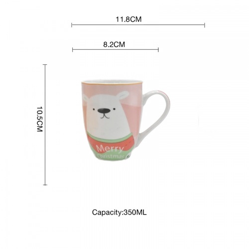 AILO แก้วเซรามิค 8 ซม. 350 มล. SNOW-05 สีขาว