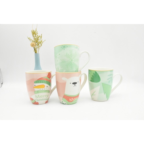 AILO แก้วเซรามิค 8 ซม. 350 มล. SNOW-05 สีขาว