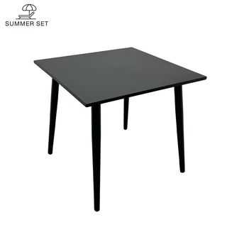 SUMMER SET โต๊ะสนามทรงสี่เหลี่ยมเหล็ก รุ่น DUOMO-B ขนาด 80x80x75 ซม. สีดำ