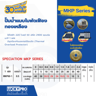 LUCKY PRO ปั้มหอยโข่ง 0.5Hp 1