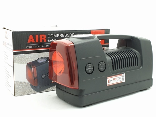 ปั๊มลมไฟฟ้าติดรถยนต์ TUF รุ่น FY-023 250/300 PSI พร้อมไฟฉาย