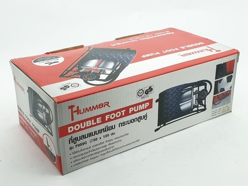 ที่สูบลมแบบเหยียบ กระบอกสูบคู่  รุ่น F959C ขนาดกระบอกสูบ 55mm x 120mm 