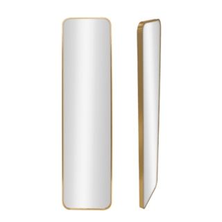 Nice กระจกมีกรอบอะลูมิเนียมทรงเหลี่ยม รุ่น อาเมเรีย-โกลว ขนาด 30x120 ซม. สีทอง 