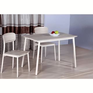 DELICATO ชุดโต๊ะอาหาร 2 ที่นั่ง รุ่น HAMO โต๊ะ : 70x70x76.5 ซม. เก้าอี้ : 41x45.5x84.5 ซม. สีไม้ธรรมชาติ
