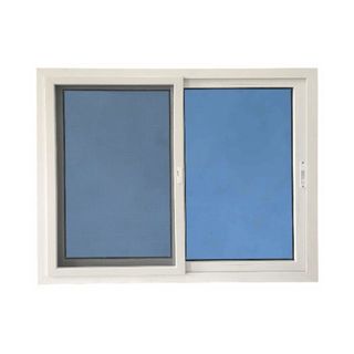 WELLINGTAN หน้าต่างไวนิล บานเลื่อน SS (กระจกสีฟ้าสะท้อนแสง) RBW002 150x110ซม. สีขาว พร้อมมุ้ง
