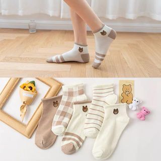 KOJI ถุงเท้าข้อกลางผู้หญิงพาสเทล รุ่นSC27 ขนาด6x17x0.4ซม.คละแบบ