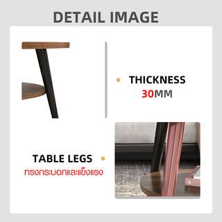 DELICATO โต๊ะกลาง รุ่น COMBINE-02 ขนาด 55x100x38 ซม. สีวอลนัท