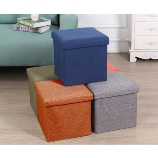 PULITO สตูลเหลี่ยมมีที่เก็บของ 38x38x38ซม. PUNA-04 สีกรม 