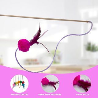 DUDUPETS ไม้ตกแมว รุ่นS38 ขนาด 2X50X2ซม.คละสี