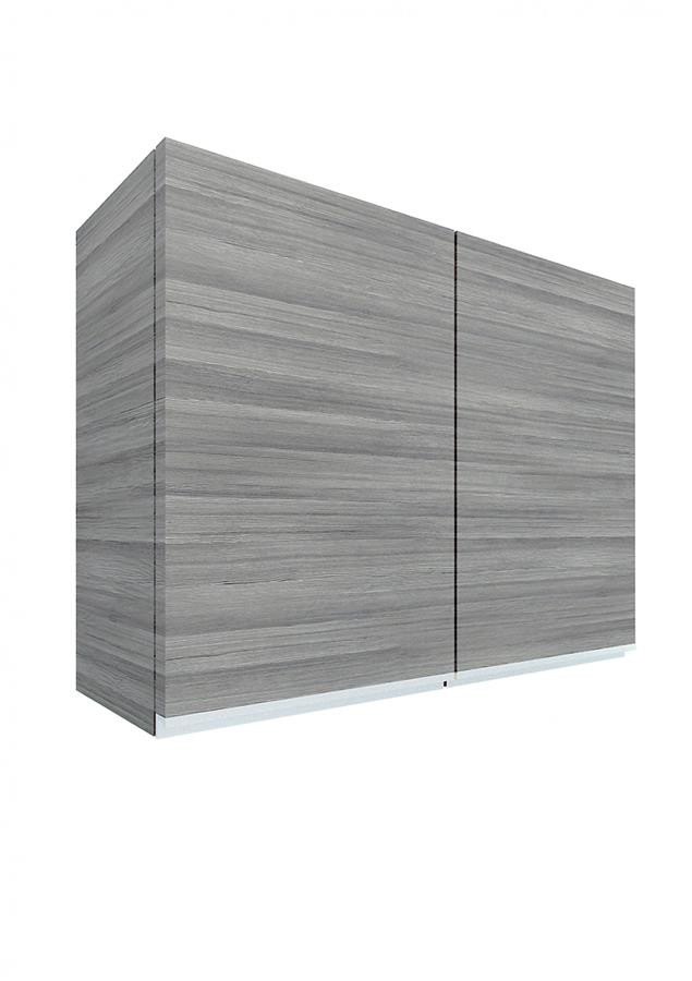 MJ ตู้แขวนคู่บานทึบตรง 35x83x65 ซม. SAV-W608-GW สีเทาลายไม้