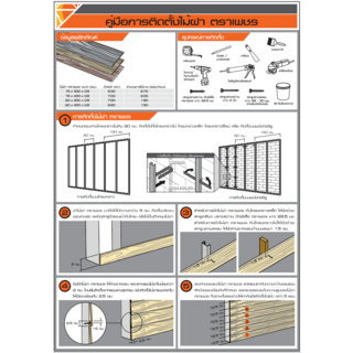 ตราเพชร ไม้ฝา ลายไม้ 0.8x20x300 ซม. สีลาเต้
