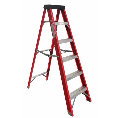 Hummer บันไดไฟเบอร์กลาสแบบมีถาด 6ขั้น