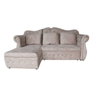 PULITO โซฟาผ้าขนสั้น รุ่น Europa ขนาด 235x160x105ซม. สีครีม