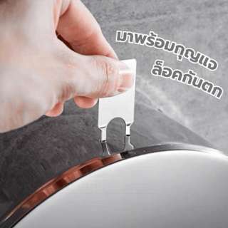 Verno กล่องใส่กระดาษชำระสแตนเลส 304 ทรงกลม รุ่น Ruby-S ขนาด 25x25x11.6 ซม. สีเงิน