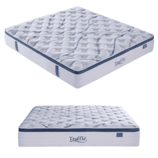 Truffle ที่นอนพ็อกเก็ตสปริงเสริมยางพารา รุ่น Petunia ขนาด 180x200x29 ซม. (6ฟุต) สีขาว-น้ำเงิน