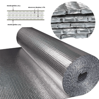 COOL GUARD ฉนวนกันความร้อน Bubble 2 ชั้น ฟอยล์2ด้าน รุ่น A-2 ขนาด 0.6ม.x10เมตร.x 6มม.สีเงิน