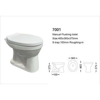 Iris สุขภัณฑ์นั่งราบแบบราดน้ำ รุ่น  เซฟ Save IR-7001
