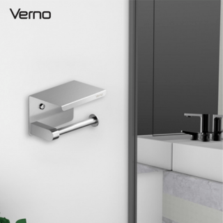 Verno ที่ใส่กระดาษชำระสแตนเลส304 รุ่น แฮร์ไลน์-TH04 ขนาด 14x10x10 ซม. สีเงิน