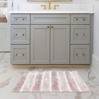 COZY พรมเช็ดเท้าขนนุ่ม รุ่น LOBBY-02 ขนาด 50× 80× 2.5ซม. สีชมพู