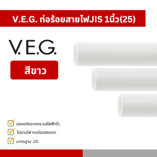 បំពង់សូកខ្សែភ្លើង-ពណ៌ស 1(25) V.E.G.