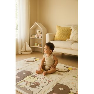 NINO WORLD เสื่อรองคลานพับเก็บได้ รุ่น ST-04 ขนาด 180x200x1 ซม. คละลาย