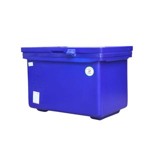 S&P ถังแช่ ขาสูง บานพับมือจับ 120 ลิตร สีน้ำเงิน