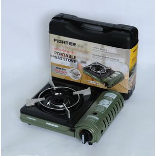 FIGTHER เตาพกพา JUNGLE สีเขียว-ดำ
