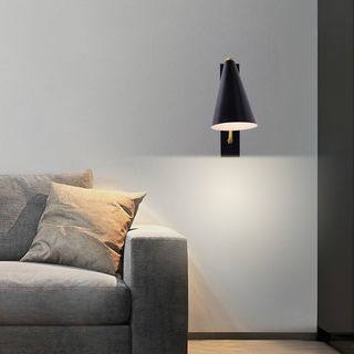 EILON โคมไฟติดผนังนอร์ดิก E27 5W รุ่น GC YY2207 สีดำ