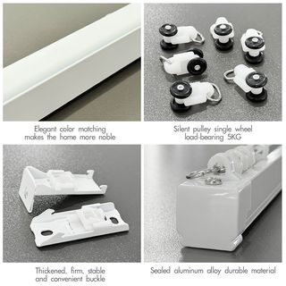 DAVINCI รางผ้าม่านแบบยืดหดได้ รุ่น Jolie ขนาด 120-210x2.4x2.5 ซม. สีขาว 