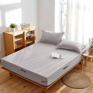 Truffle ผ้าปูที่นอน 1 ชิ้น รุ่น Rina-02 ขนาด 3.5 ฟุต สีเทา