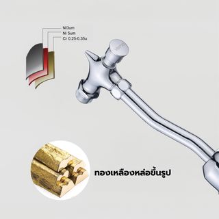 Verno ฟลัชวาล์วโถปัสสาวะแบบกดทองเหลือง รุ่น FV-06 ขนาด 4.7x9.6x20.3 ซม. สีโครเมี่ยม