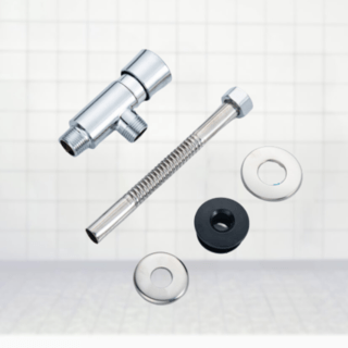 Verno ชุดฟลัชวาล์วโถปัสสาวะแบบกด ครบชุด รุ่น C12 ขนาด 45x25x7 ซม. สีโครม