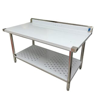 CROWN โต๊ะเตรียมสเตนเลส 2 ชั้น 150x60x80 ซม. NOELLE-SS304