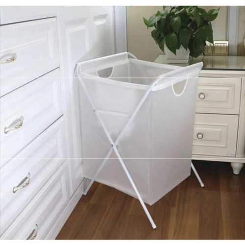 SAKU ถุงใส่ผ้าซักมีโครง รุ่น B210 ขนาด 41x43x64 ซม. สีขาว
