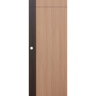 WELLINGTAN ประตูยูพีวีซีบานทึบเซาะร่อง UPVC-WEFU010-1 ขนาด 80x200ซม. สีทูโทน น้ำตาล-เบจ (เจาะลูกบิด)