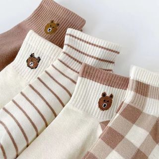 KOJI ถุงเท้าข้อกลางผู้หญิงพาสเทล รุ่นSC27 ขนาด6x17x0.4ซม.คละแบบ