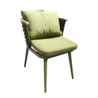 SUMMER SETเก้าอี้ outdoor อลูมิเนียม Racha ขนาด 56.5x60x70 ซม. สีเขียว