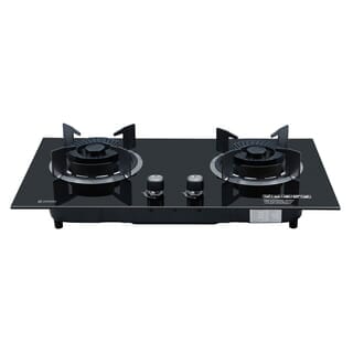 KOCH KITCHEN เตาแก๊สแบบฝังหน้ากระจก 2 หัวเตา NICASIO K-01 สีดำ