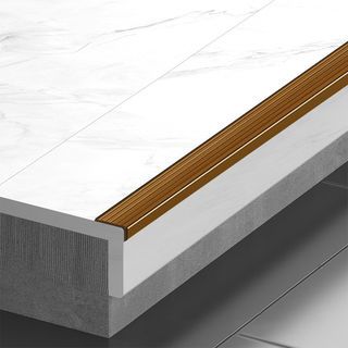 MAC จมูกบันได PVC หน้ากว้าง 38 มม. ยาว 2 เมตร รุ่นDF38-20B3 สีน้ำตาลอ่อน