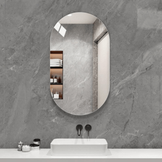 Nice กระจกเงาไม่มีกรอบ ทรงรี รุ่น JLLS009-60  ขนาด 60x80 ซม. สีใส