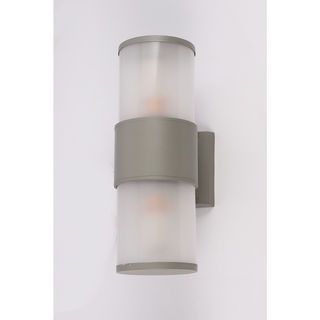 EILON โคมไฟติดผนังโมเดิร์น ทรงกระบอกกลม 2*E27 ขนาด 10.8x30cm IP65 รุ่น MVW027-D(G) สีเทา