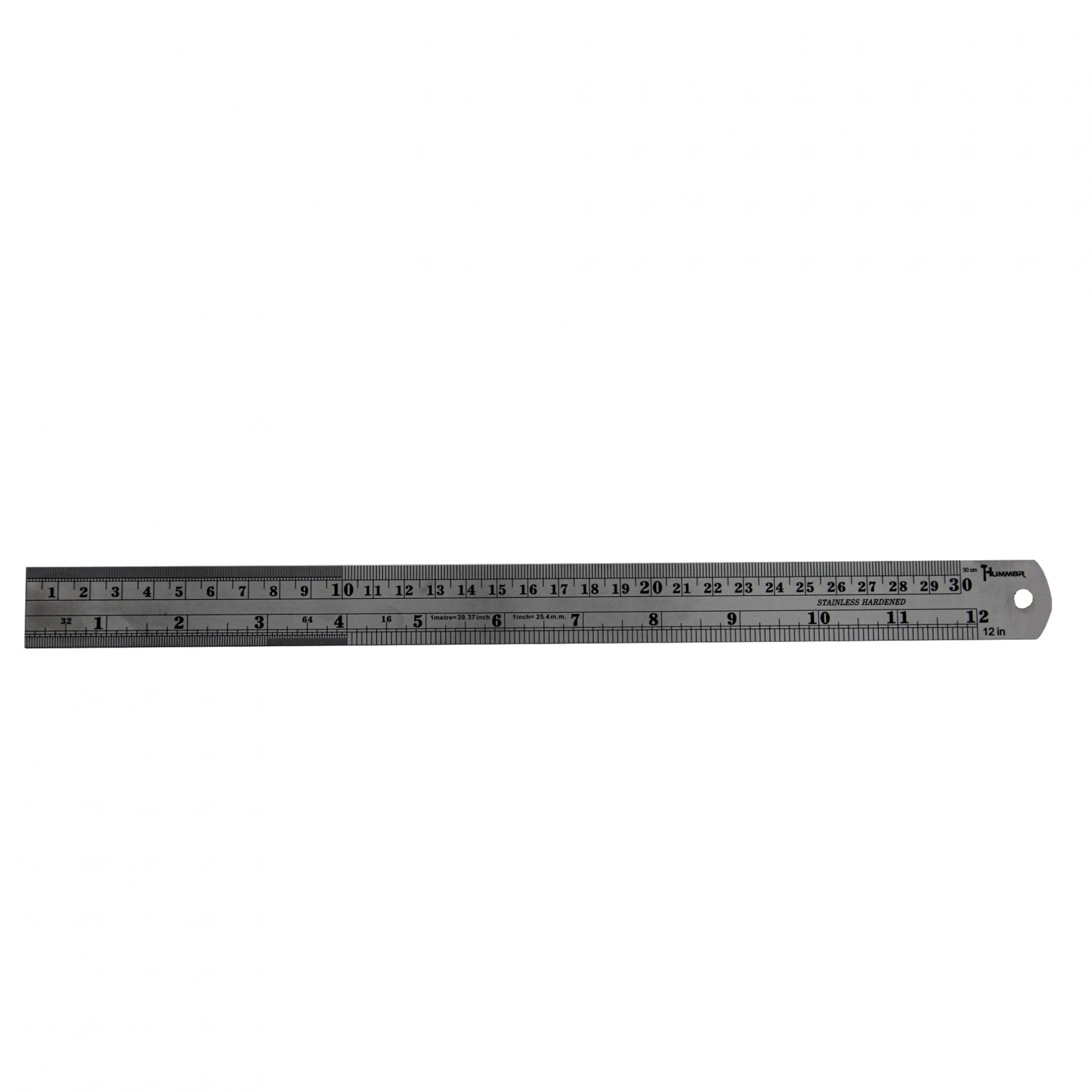 HUMMER ไม้บรรทัดสเตนเลส 12นิ้ว รุ่น CJ-SU300 Metric&Inch