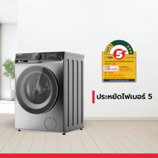 TOSHIBA เครื่องซักผ้าฝาหน้าซัก-อบ 12.5/8 kg. รุ่น TWD-BM135GF4T(SK) สีเงิน