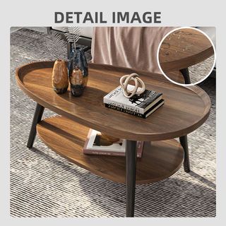 DELICATO โต๊ะกลาง รุ่น COMBINE-02 ขนาด 55x100x38 ซม. สีวอลนัท